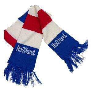 Vintage Netherlands Holland Dutch Football Soccer Team Scarf Red White Blue
